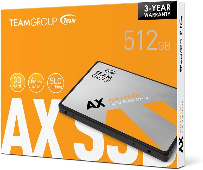 TEAMGROUP AX2 512GB 3D NAND TLC 2.5 Inch SATA III Internal Solid State Drive SSD (Read Speed up to 530 MB/s) Compatible with Laptop & PC Desktop T253A3512G0C101 - Image 7