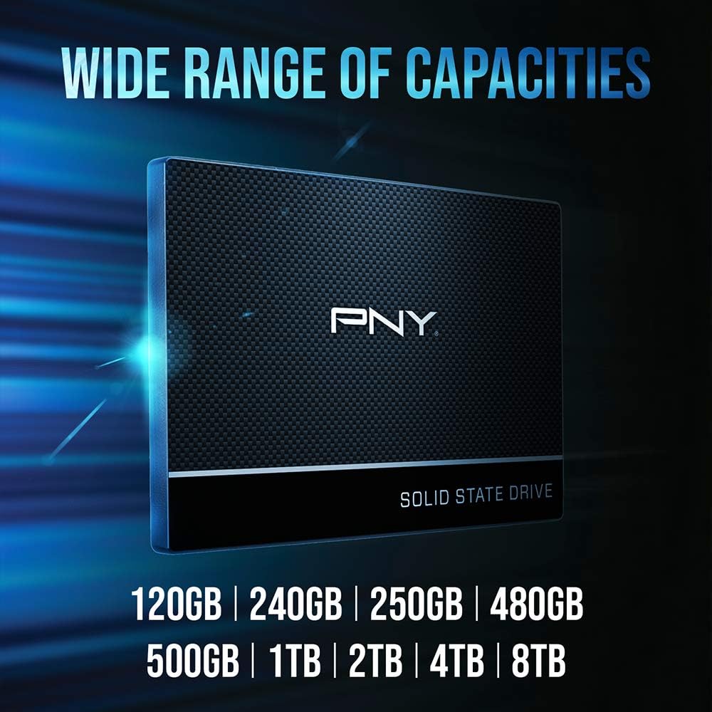 PNY CS900 250GB 3D NAND 2.5" SATA III Internal Solid State Drive (SSD) - (SSD7CS900-250-RB) - Image 6