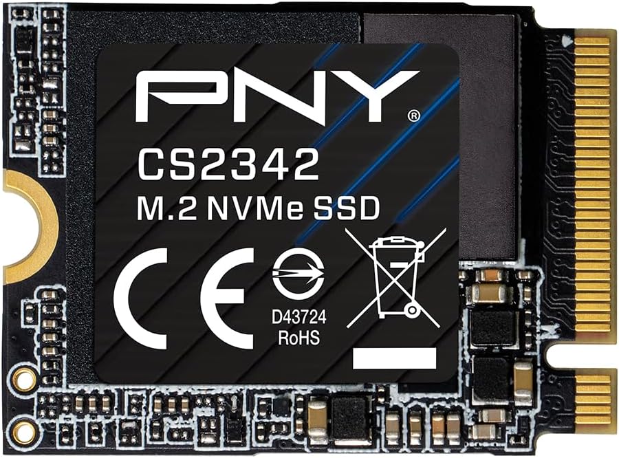 PNY CS2342 1TB Gen4 PCIe NVMe M.2 2230 3D NAND SSD – Up to 7,300/6,000 MB/s – PC/Laptop/Gaming Upgrade – Perfect for Steam Deck, ASUS ROG Ally, MSI Claw – Internal Solid-State Drive M230CS2342-1TB-TB