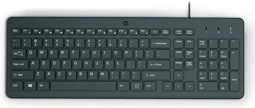 HP 150 Wired Keyboard with Numeric Keypad – Silent-Touch Chiclet Keyboard – Ergonomic, Comfortable – USB Plug-and-Connectivity, LED Indicators (664R5AA, Black)
