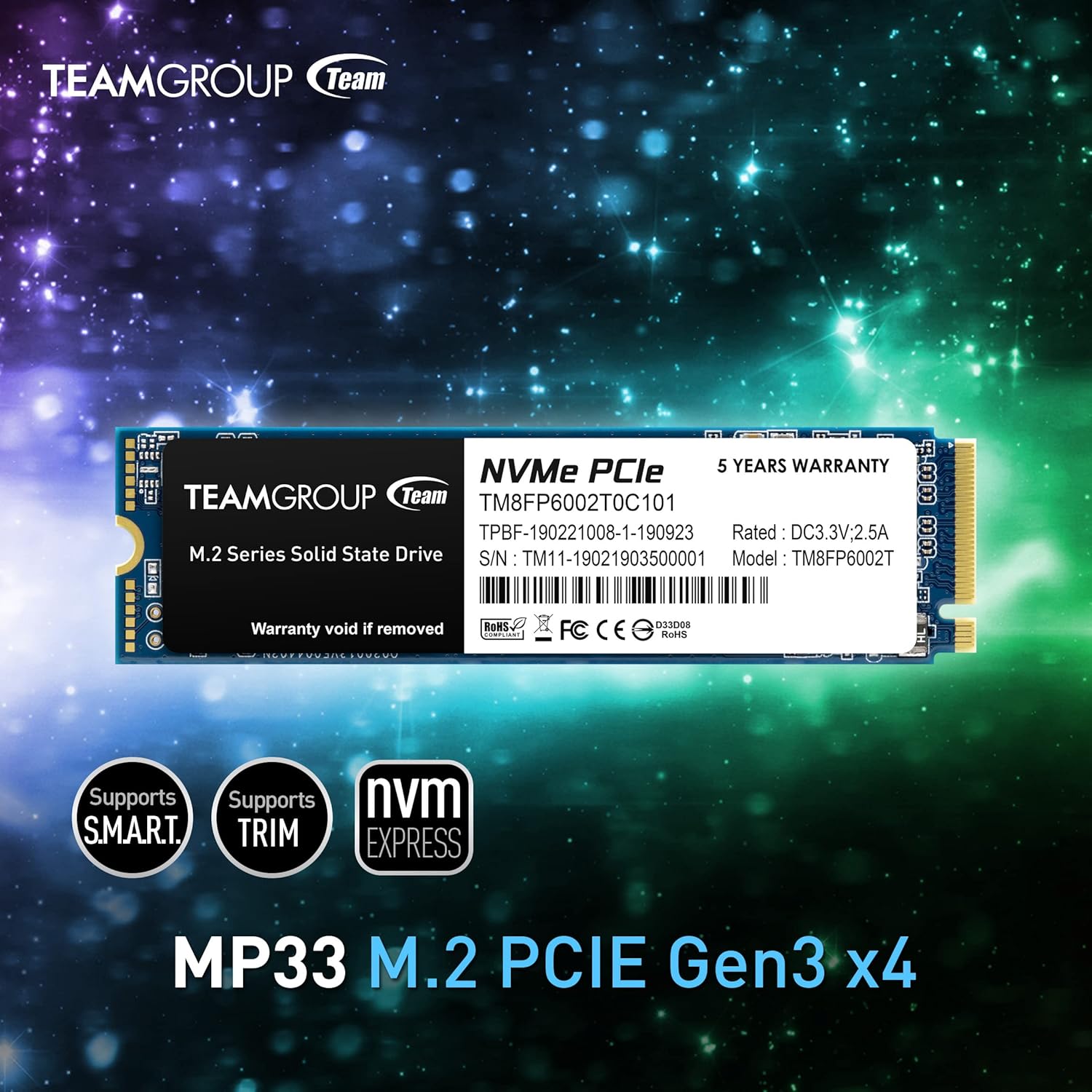 TEAMGROUP MP33 512GB SLC Cache 3DNAND TLC NVMe PCIe Gen3x4 M.2 2280 Internal SSD R/W up to 1700/1400 MB/s Compatible w/ Laptop&Desktop TM8FP6512G0C101 - Image 4