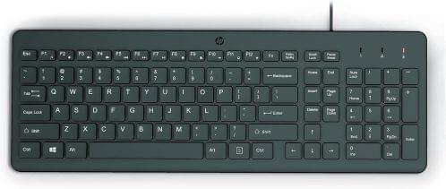 HP 150 Wired Keyboard with Numeric Keypad – Silent-Touch Chiclet Keyboard – Ergonomic, Comfortable – USB Plug-and-Connectivity, LED Indicators (664R5AA, Black)
