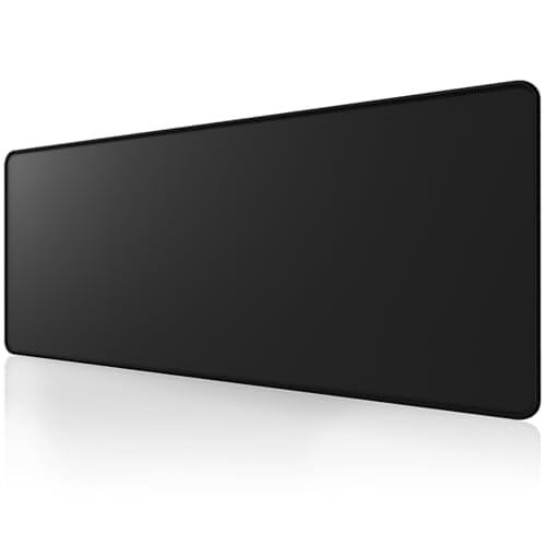 ALOANES Large Gaming Mouse Pad with Non-Slip Rubber Base,Stitched Edge,Desk mat for Laptop,Computer & PC, Wristing Pad for Gamer,Office & Home,Classic Black XL 11.81”x31.50”x0.12”
