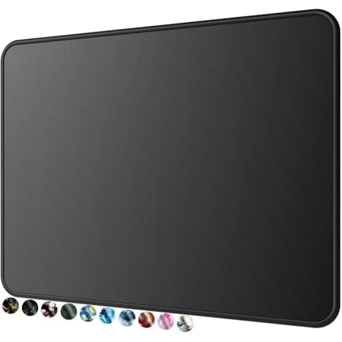 MROCO Mouse Pad [30% Larger] with Anti-fray Stitching, Premium-Textured & Waterproof Computer Mousepad with Non-Slip Rubber Base, Gaming Mouse Mat for Laptop, Office & Home, 8.5 x 11 inch, Black