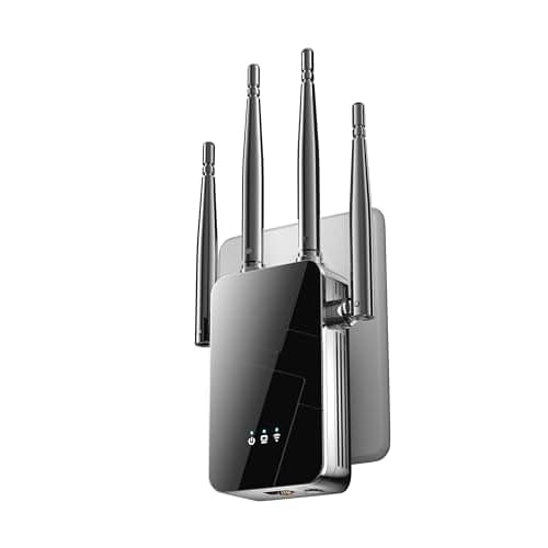 2025 WiFi Extender Signal Booster – up to 10000 sq.ft Coverage, Wireless Booster – Long Range Internet Repeater, WiFi Booster and Signal Amplifier w/Ethernet Port, 1-Tap Setup