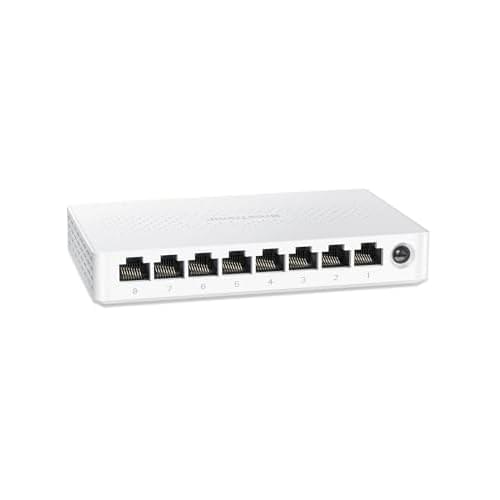 BrosTrend 2.5Gb Switch, 8 Port Network Switch 2.5 Gigabit, Unmanaged Ethernet Switch for Game Console, NAS, PC, Computer Networking Switch Plug & Play Fanless, Desktop Wall Mount, Lifetime Protection