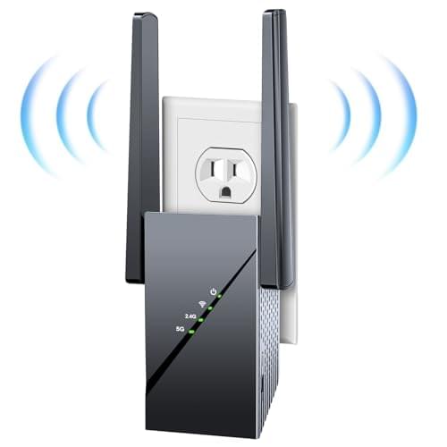 2025 WiFi 6 Extender Internet Booster for Home, Longest Range up to 18k sq. ft, 3Gbps Dual Band Faster Speed Access Point, Wireless Internet Repeater with Gigabit Ethernet Port, Mesh WiFi, 1-Tap Setup