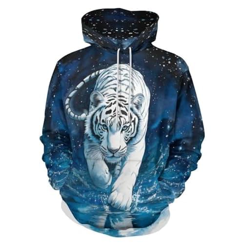Men’s Digital Print Sweatshirts Hooded Top Galaxy Pattern Hoodie