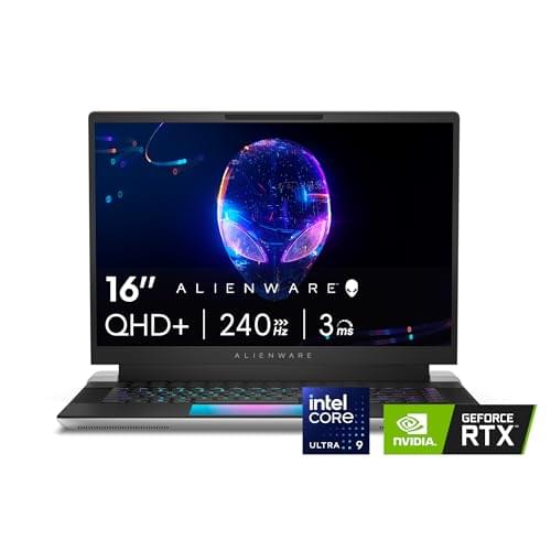 Alienware X16 R2 Gaming Laptop – 16-inch QHD+ 240Hz 3ms Display, Intel Core Ultra 9-185H, 32GB LPDDR5X RAM, 1TB SSD, NVIDIA GeForce RTX 4080 12GB GDDR6, Windows 11 Home, Onsite Service – Lunar Silver