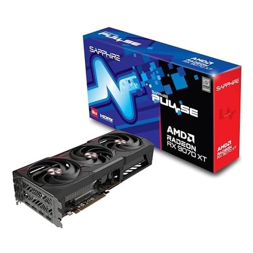 Sapphire 11348-03-20G Pulse AMD Radeon™ RX 9070 XT Gaming Graphics Card with 16GB GDDR6, AMD RDNA 4