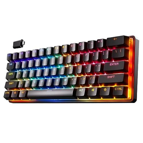 SteelSeries Apex Pro Mini Wireless Keyboard – 60% Design – OmniPoint 2.0 – Quantum 2.0 Wireless – Double Shot PBT Keycaps – Black