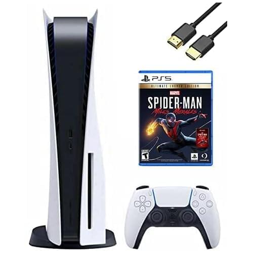 Playstation 5 Disc Version PS5 Console Bundle with Marvel’s Spider-Man (Renewed)
