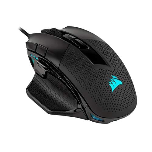 CORSAIR NIGHTSWORD RGB Gaming Mouse For FPS, MOBA – 18,000 DPI – 10 Programmable Buttons – Weight System – iCUE Compatible – Black