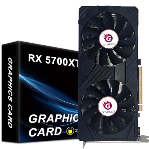 Radeon RX 5700 XT 8GB Graphics Card GDDR6 2560SP 256bit Computer Graphics Cards GPU PCI-e 4.0 x16 HDMI/DisplayPort*3 Interface,AMD Video Cards for PC Gaming and Office, Support Up to 8K