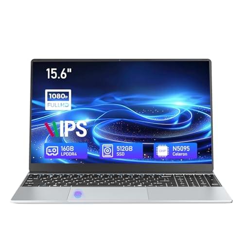 Gaming laptop,15.6 inch Laptop Computer, Laptops Celeron N5095 Processor, 16GB 512GB SSD FHD 1920 * 1080 Display 180 Angle Opening Fingerprint Unlock Backlit Keyboard Mini-HDMI Traditional Computers