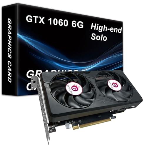 GTX 1060 6GB Computer Graphics Card, GDDR5 192bit 8K HDR VR Ready, 1060 Video Cards for Gaming PC, Tarjeta Gráfica Support Direct X12 PCIe3.0 * 16, Dual Cooling Fans, HDMI + 2*DP
