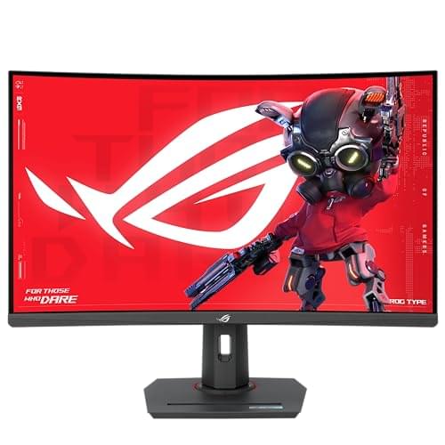 ASUS ROG Strix 32” 1440P USB-C Curved HDR Gaming Monitor (XG32WCS) – QHD, 180Hz, 1ms, Fast VA, Extreme Low Motion Blur Sync, FreeSync, DisplayWidget, Tripod Socket, AI Technology, 3 yr Warranty