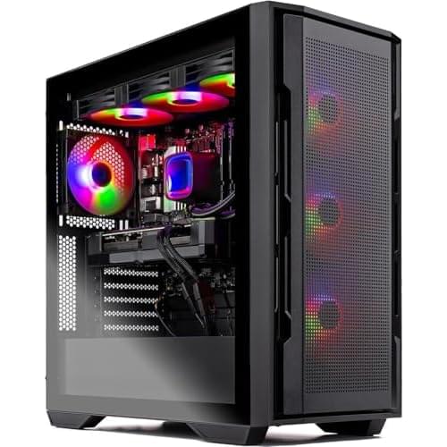 Skytech Rampage Gaming PC Desktop, Ryzen 7 9700X 3.8 GHz (5.5GHz Turbo Boost), NVIDIA RTX 5070 Ti 16GB GDDR7, 1TB Gen4 SSD, 32GB DDR5 RAM 5600 RGB, 850W Gold PSU, 360mm ARGB AIO, Wi-Fi, Win 11
