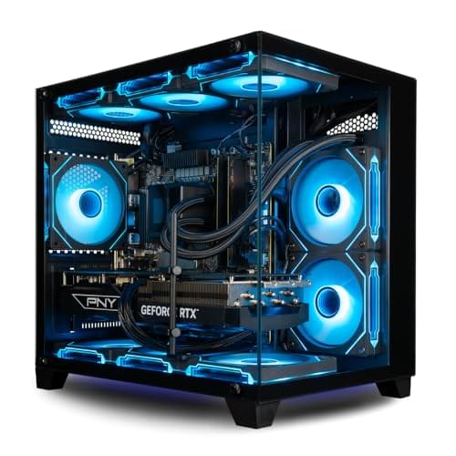 Panorama Gaming PC Desktop (NVD GeForce RTX 5060 Ti, Intel 24-Core i9-14900KF Processor, 32GB DDR5 RAM, 1TB Gen4 NVMe SSD, WiFi 6E, HDMI, Windows 11 Pro) Best 2025 Prebuilt Tower RGB Gamer Computer