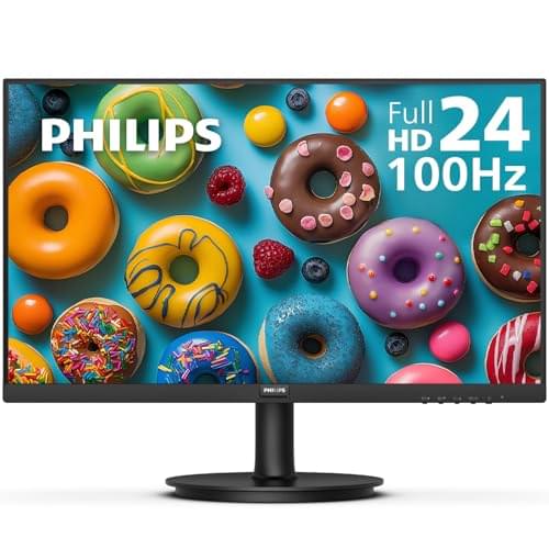 Philips 24 inch Frameless Full HD (1920 x 1080) 100Hz Monitor, VESA, HDMI x1, VGA Port x1, Eye Care, 4 Year Advance Replacement Warranty, 241V8LB