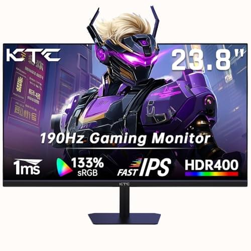 24 Inch 180Hz/190Hz Gaming Monitor, FHD PC Computer Monitor with Fast IPS Panel, HDR400, 133% sRGB, Bluelight Filter, 2 HDMI & 1 DP Port, Compatible Freesync and Wall Mountable, H24F8